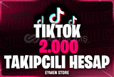 ⭐TİKTOK 2000 TAKİPÇİLİ HESAP [Mail Teslim]