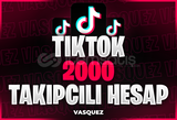 ⭐TİKTOK 2000 TAKİPÇİLİ HESAP [Mail Teslim]⭐