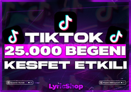 TikTok 25.000 Beğeni+Garanti✅⭐️
