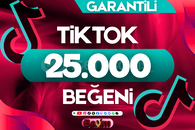 TİKTOK 25.000 BEĞENİ / ÖMÜR BOYU GARANTİLİ