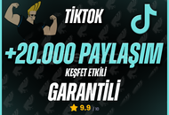 ⚡️Tiktok 20.000 Paylaşım Garanti / Sorunsuz