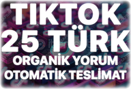 TikTok 25 Organik Türk Yorum - Keşfet Etkili
