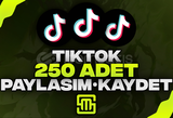 ✨TikTok 250 Adet Paylaşım+Kaydetme!