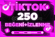 TİKTOK 250 BEĞENİ+İZLENME+GARANTİ+HIZLI