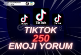 ⭐TİKTOK 250 EMOJİ YORUM⭐