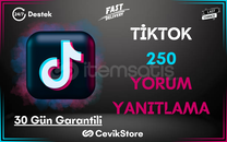 ⭐TikTok 250 Özel Global Yorum Yanıtlama⭐ ⭐TikTok 250 Özel Global Yorum Yanıtlama⭐