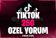 ⭐TİKTOK 250 Özel Yorum