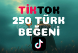 Tiktok 250 Türk Beğeni (Garantili)