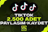 ✨TikTok 2.500 Adet Paylaşım+Kaydetme!