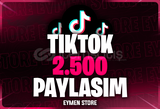 ⭐Tiktok 2500 Paylaşım