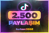 ⭐Tiktok 2500 Paylaşım [Garantili]⭐