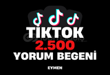 ⭐Tiktok 2500 Yorum Beğeni⭐