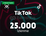 TİKTOK 25.000 İZLENME ANINDA TESLİM!!!