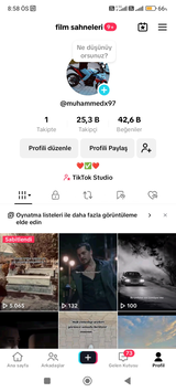 TİKTOK 25K HESAP + 42K BEĞENİ 