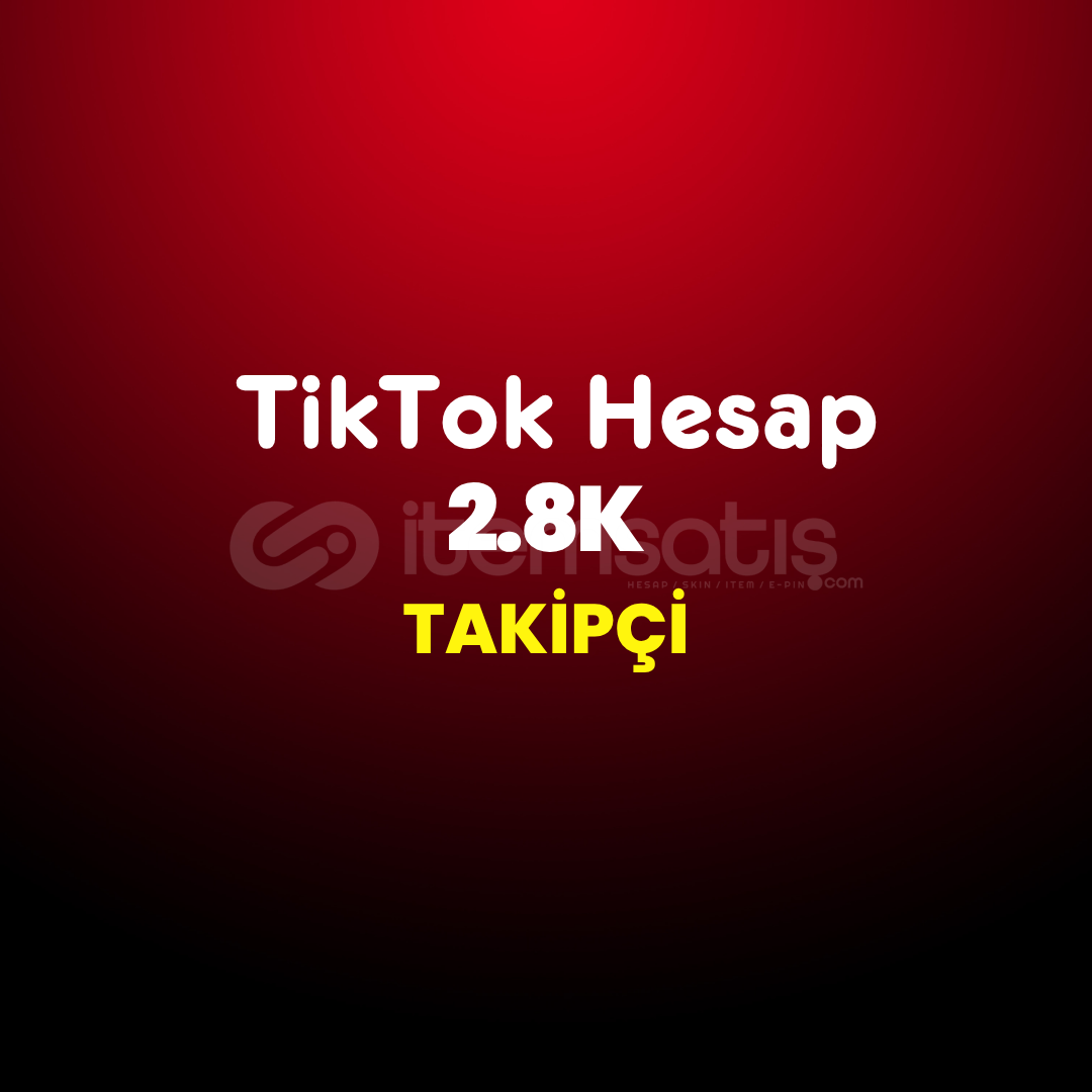 Tiktok 2.800 Takipçi Keşfet Hesap Tiktok 2.800 Takipçi Keşfet Hesap