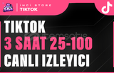 Tiktok 3 Saat 25-100 Canlı İzleyici - KEŞFET