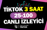 Tiktok 3 Saat 25-100 Canlı İzleyici - KEŞFET