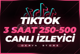 Tiktok 3 Saat 250-500 Canlı İzleyici - KEŞFET