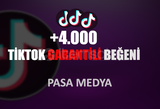 TİKTOK +4.000 BEĞENİ GARANTİLİ