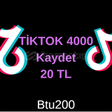 Tiktok 4000 Kaydet Sadece 20 tl