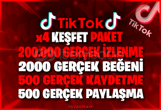 ⚡ TikTok 4X Keşfet Paketi ⚡ TikTok 4X Keşfet Paketi
