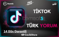 ⭐TikTok 5 Özel Türk Yorum [Garanti]⭐