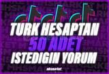 ⭐TikTok 50 Adet İstediğiniz Türk Yorumları ⭐