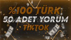 TikTok 50 Adet Türk Yorum / SINIRLI 