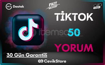 ⭐ TikTok 50 Özel Global Yorum [Garanti]⭐