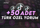 ✨Tiktok 50 Özel Türk Yorum + Etkileşim