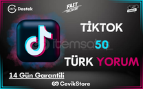 ⭐TikTok 50 Özel Türk Yorum [Garanti]⭐