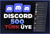 ⭐Discord 500 Offline Türk Üye⭐