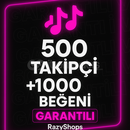 Tiktok 500 Takipçi + 1K Beğeni Garantili