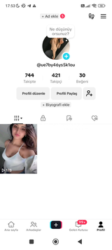 Tiktok 500 takipcili Kız Hesabi