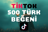 Tiktok 500 Türk Beğeni (Garantili)