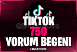 ⭐TİKTOK 750 YORUM BEĞENİ