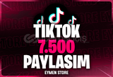 ⭐Tiktok 7500 Paylaşım