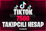 ⭐TİKTOK 7500 TAKİPÇİLİ HESAP [Mail Teslim]⭐