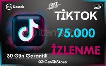 ⭐TikTok 75.000 Global İzlenme [Garanti]⭐