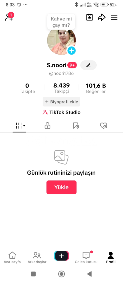 TİKTOK 8439 TAKİPÇİ VE LİVE STUDİO AÇIK HESAP TİKTOK 8439 TAKİPÇİ VE LİVE STUDİO AÇIK HESAP