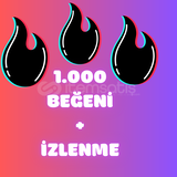 1000 TikTok Beğeni + İzlenme 