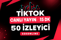 Tiktok Canlı Yayın⚡️ 15 DK 50 İzleyici