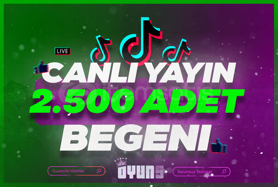 ⭐Tiktok Canlı Yayın Beğeni 2.500 Adet⭐ ⭐Tiktok Canlı Yayın Beğeni 2.500 Adet⭐