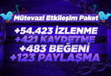  TikTok ⚡Mütevazi Etkileşim⚡ PAKETİ