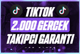 ✅ [ HIZLI ] Tiktok 2000+ Gerçek Takipçi | Garan