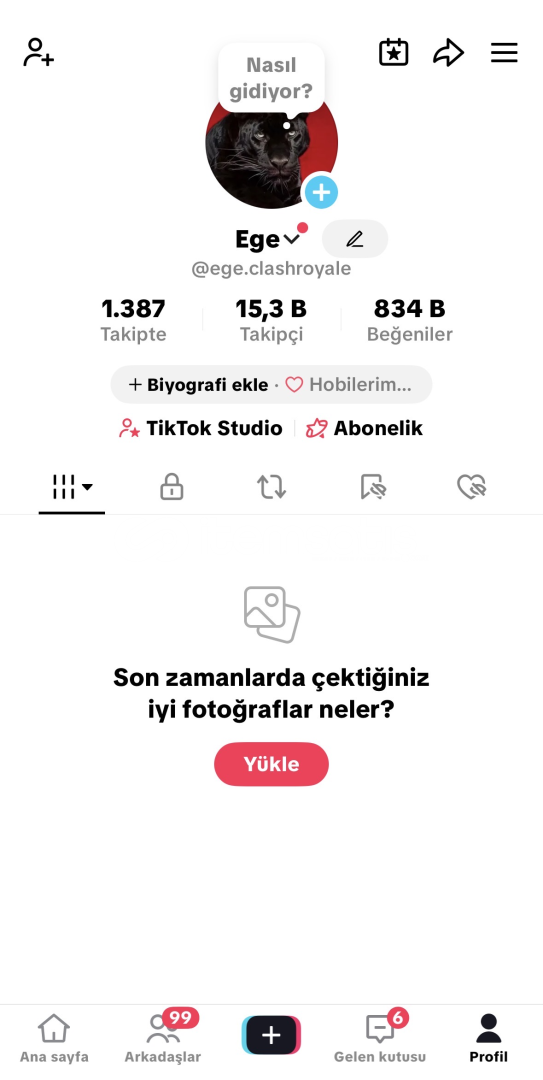 TikTok hesabı 15 K Takipçi 850 k beğeni k TikTok hesabı 15 K Takipçi 850 k beğeni k