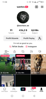 430k tiktok hesabı acil satılık 