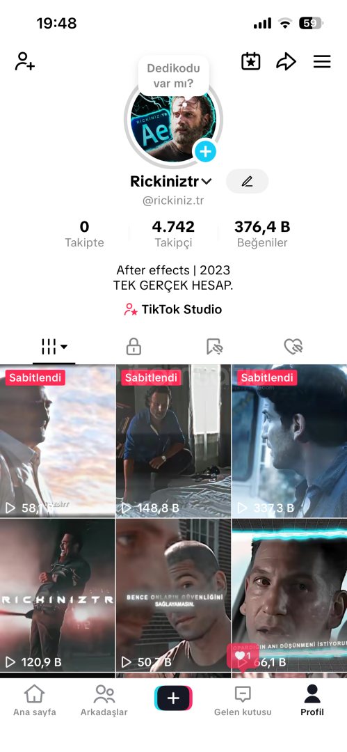 Tiktok hesap 4.740 takipçili  Tiktok hesap 4.740 takipçili