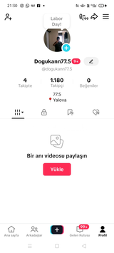 Tiktok hesapi 1100 takipci