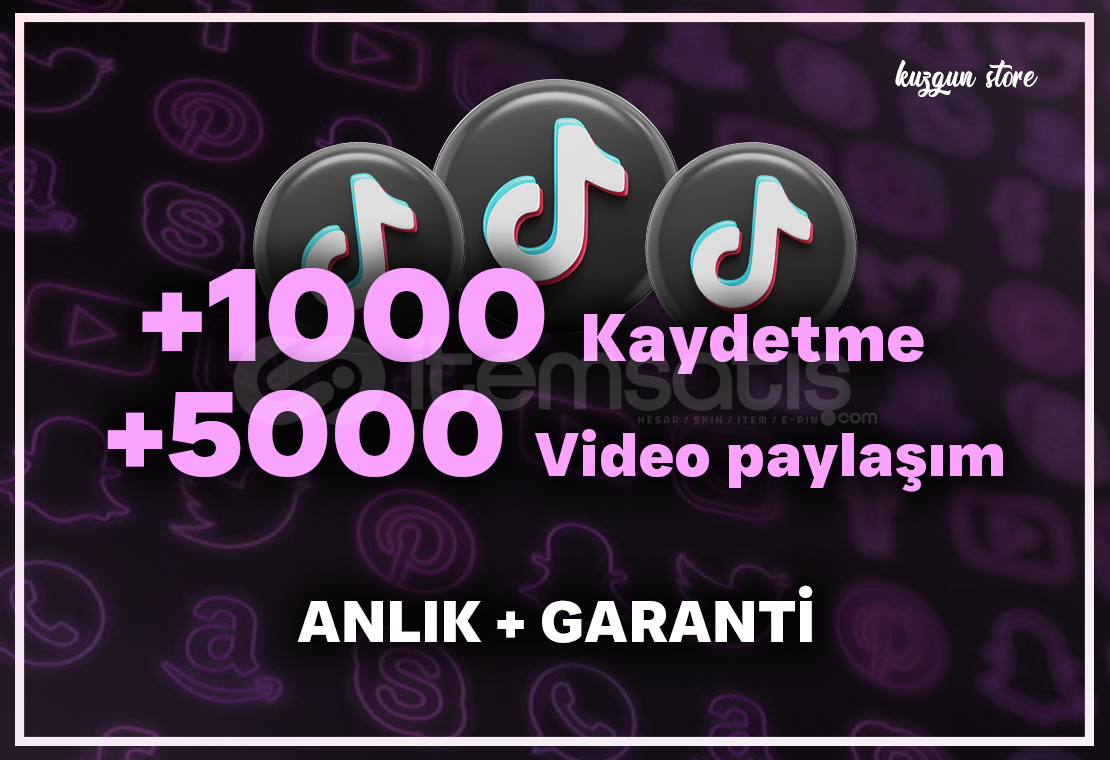 (TİKTOK KEŞFET) +1000 Kaydetme +5000 Paylaşım (TİKTOK KEŞFET) +1000 Kaydetme +5000 Paylaşım